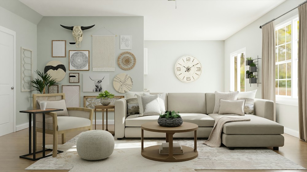 A bright home with natural furnishings