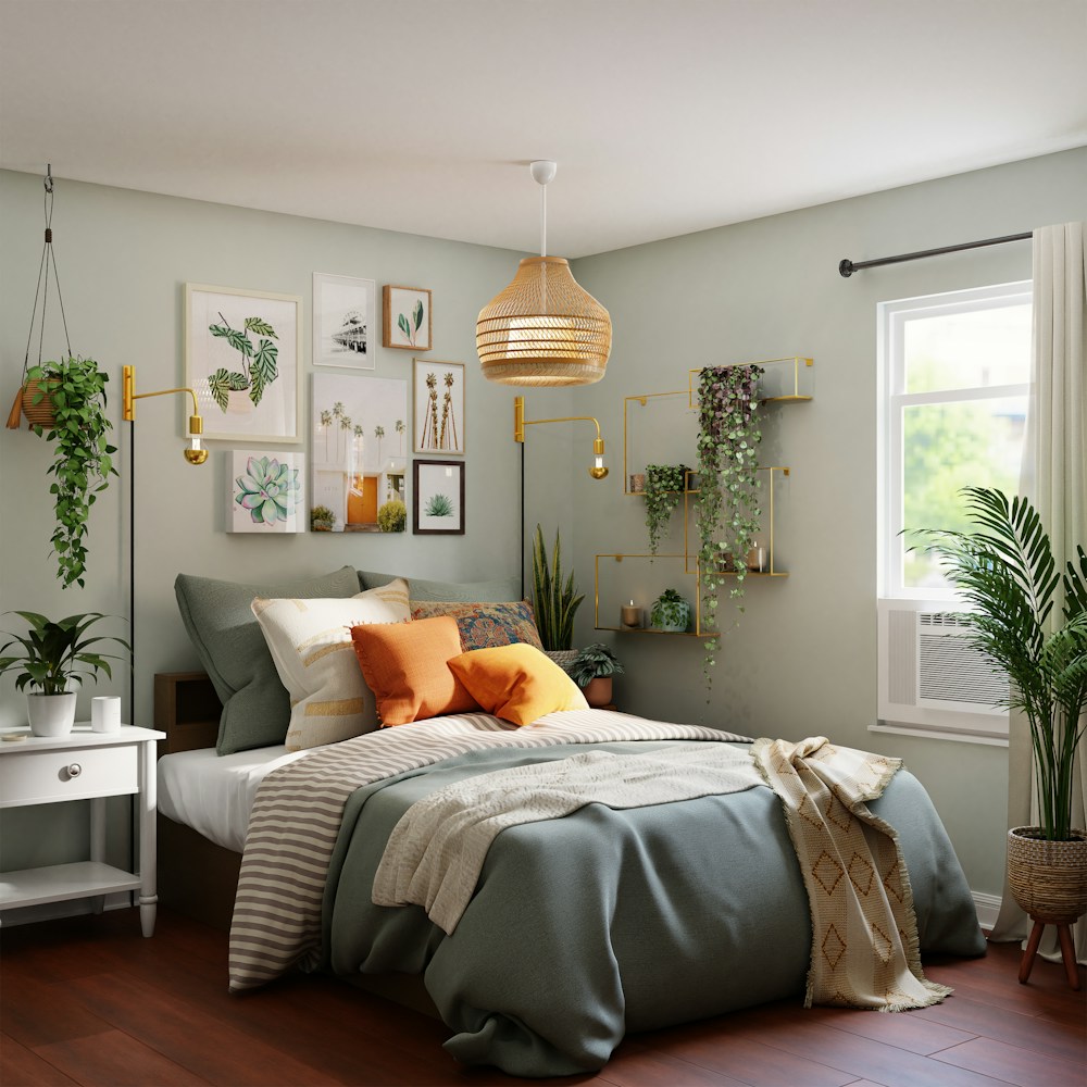 A comfortable furnished bedroom